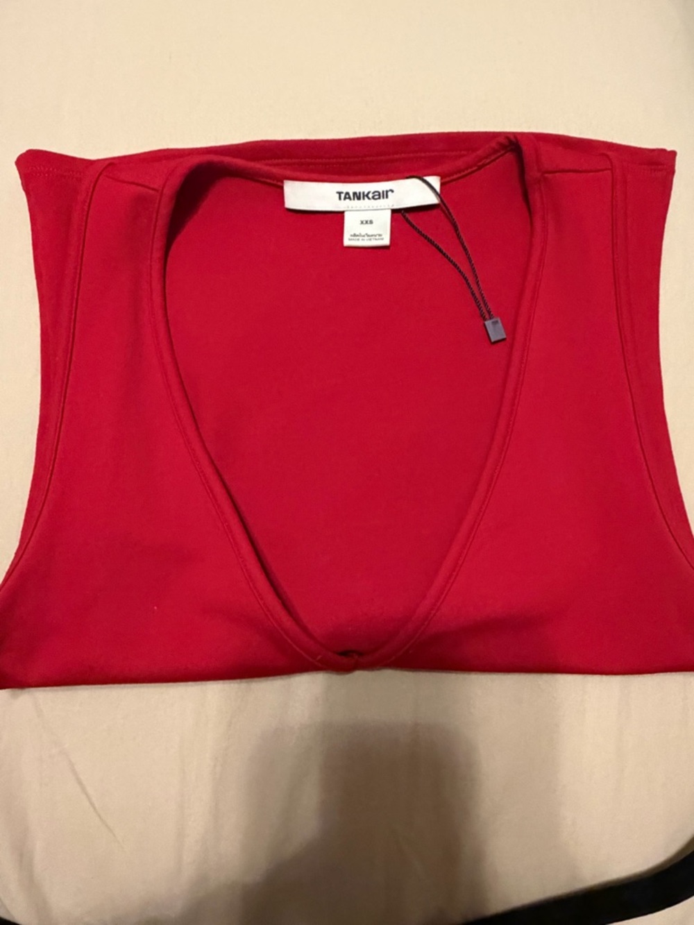 Tankair Red V-Neck Sleeveless Tank